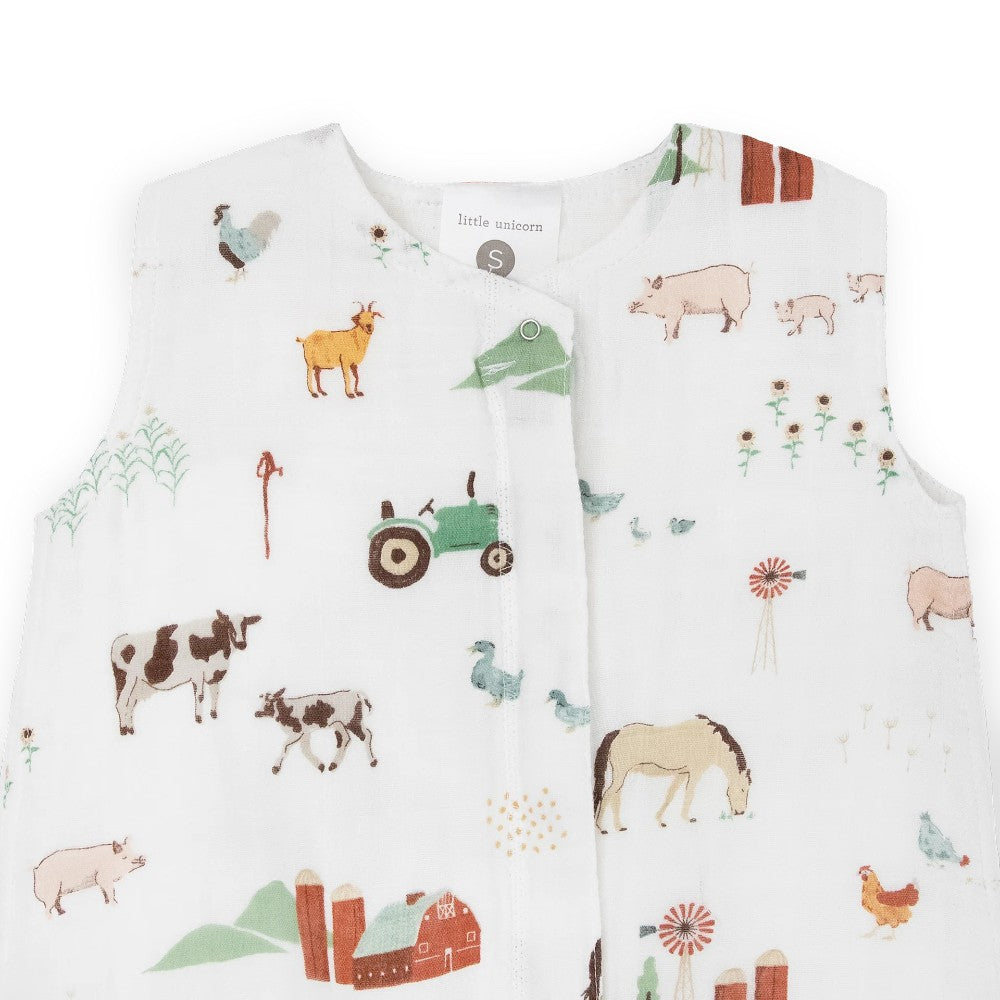 Little Unicorn 1.0 TOG Cotton Muslin Sleeping Bag