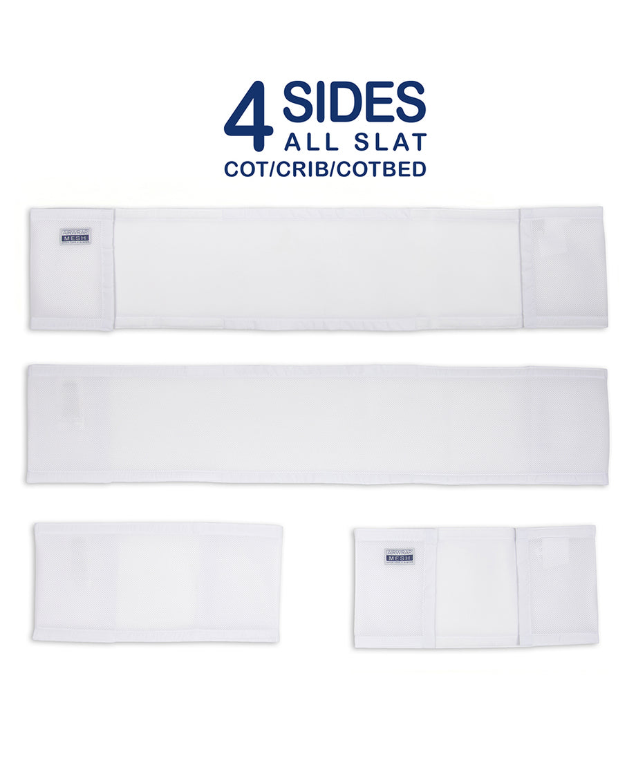 Airwrap Cot Liner Mesh 4 Sides White