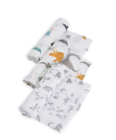 Little Unicorn Muslin Swaddles 3 Pack Various Prints