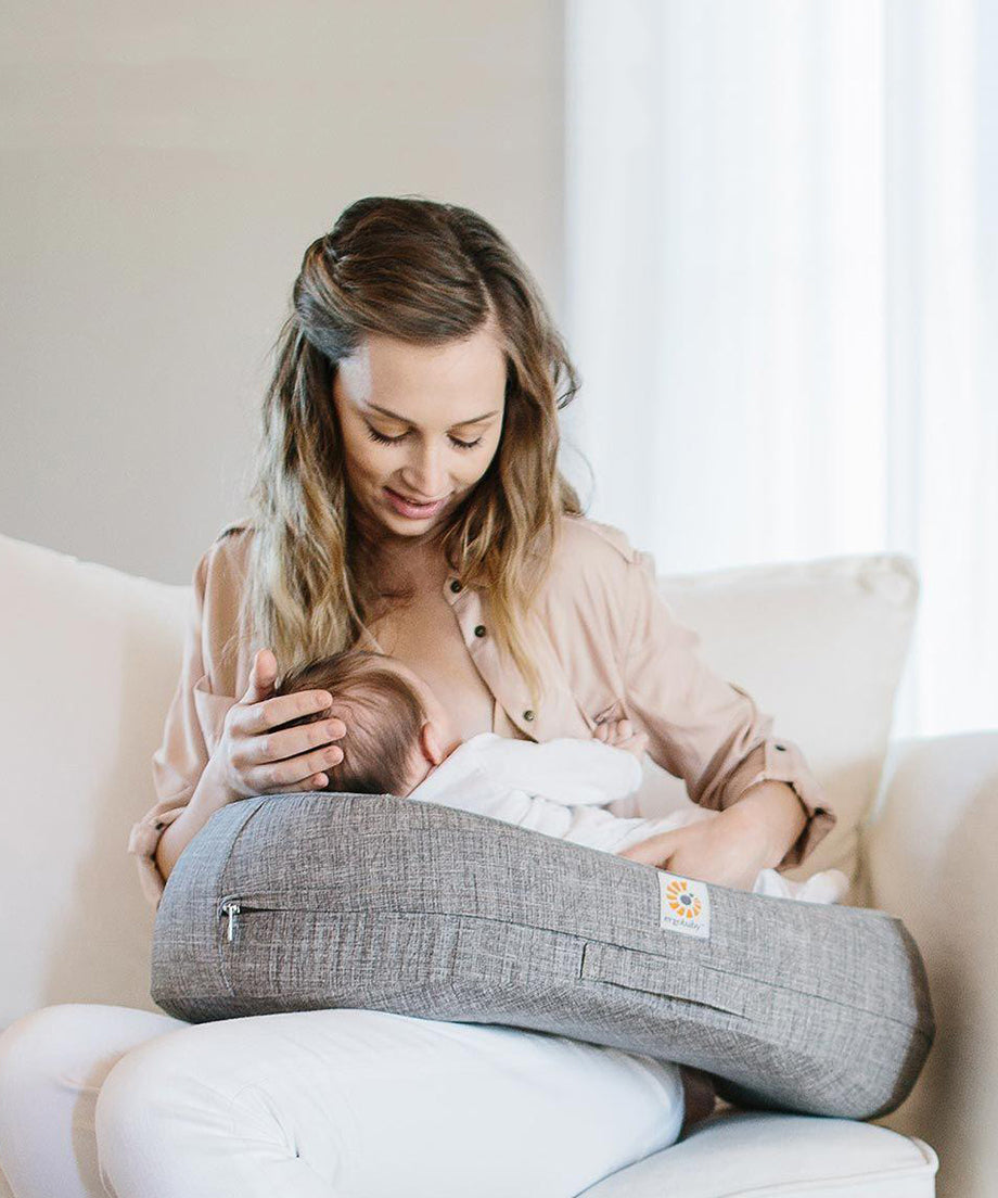 ergobaby Natural Curve Nursing Pillow - Heathered Grey