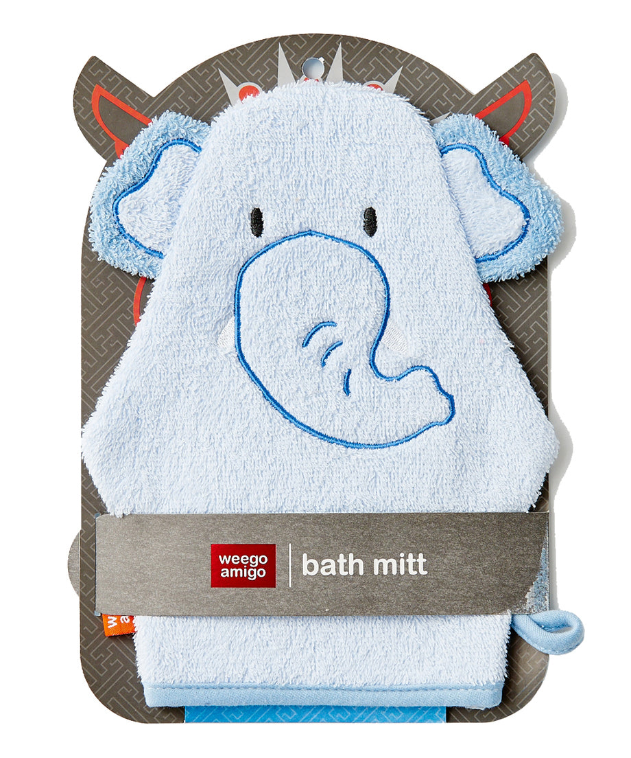 Weegoamigo Bath Mitt and Hooded Towel - Elephant