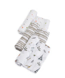 Little Unicorn Muslin Swaddles 3 Pack Various Prints