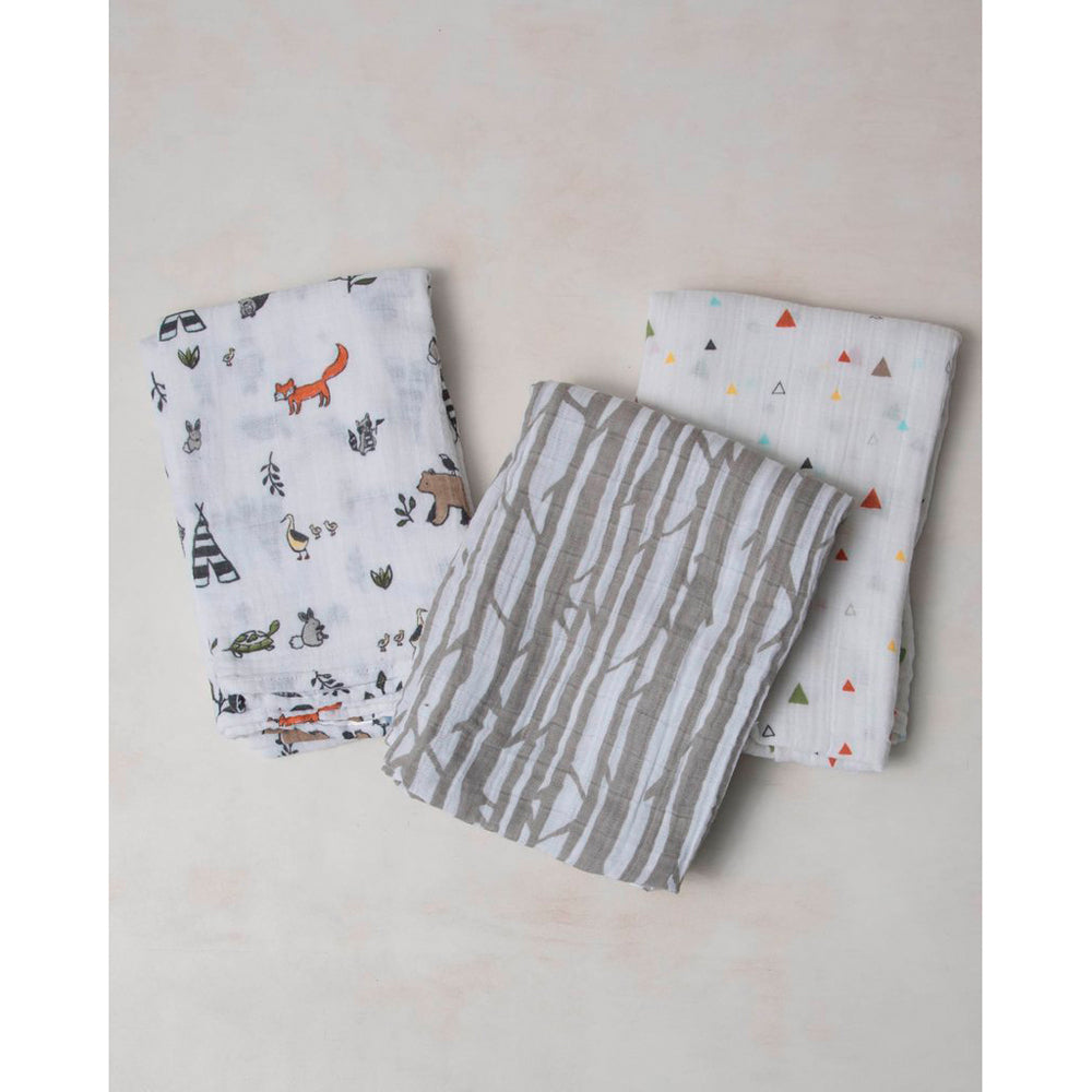 Little Unicorn Muslin Swaddles 3 Pack
