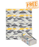 Weegoamigo Bamboo/Cotton Knitted Baby Blanket - Geo Charcoal