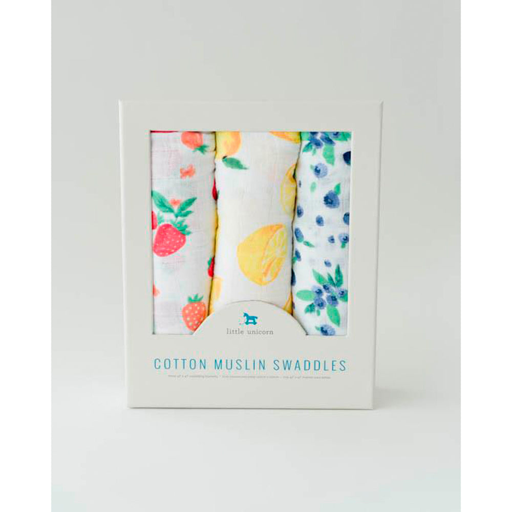 Little Unicorn Muslin Swaddles 3 Pack