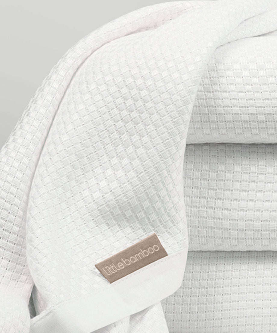 Little Bamboo Bassinet Heirloom Blanket - Waffle Weave