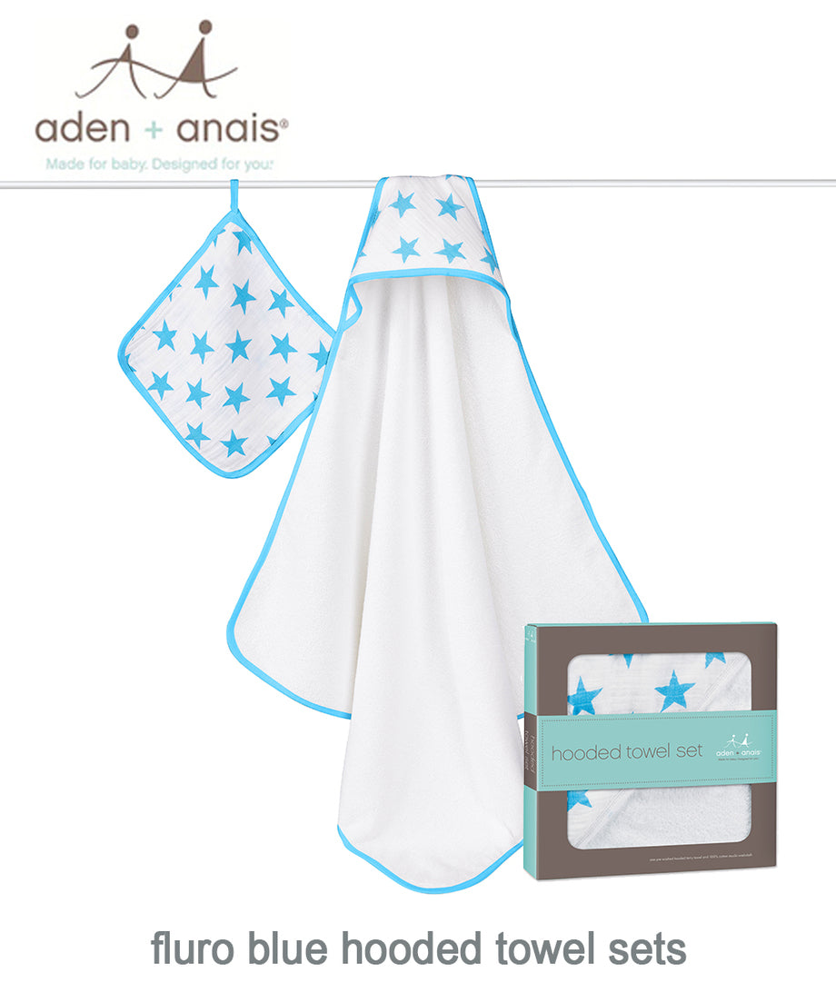 Aden + Anais Hooded Towel and Washcloth Set