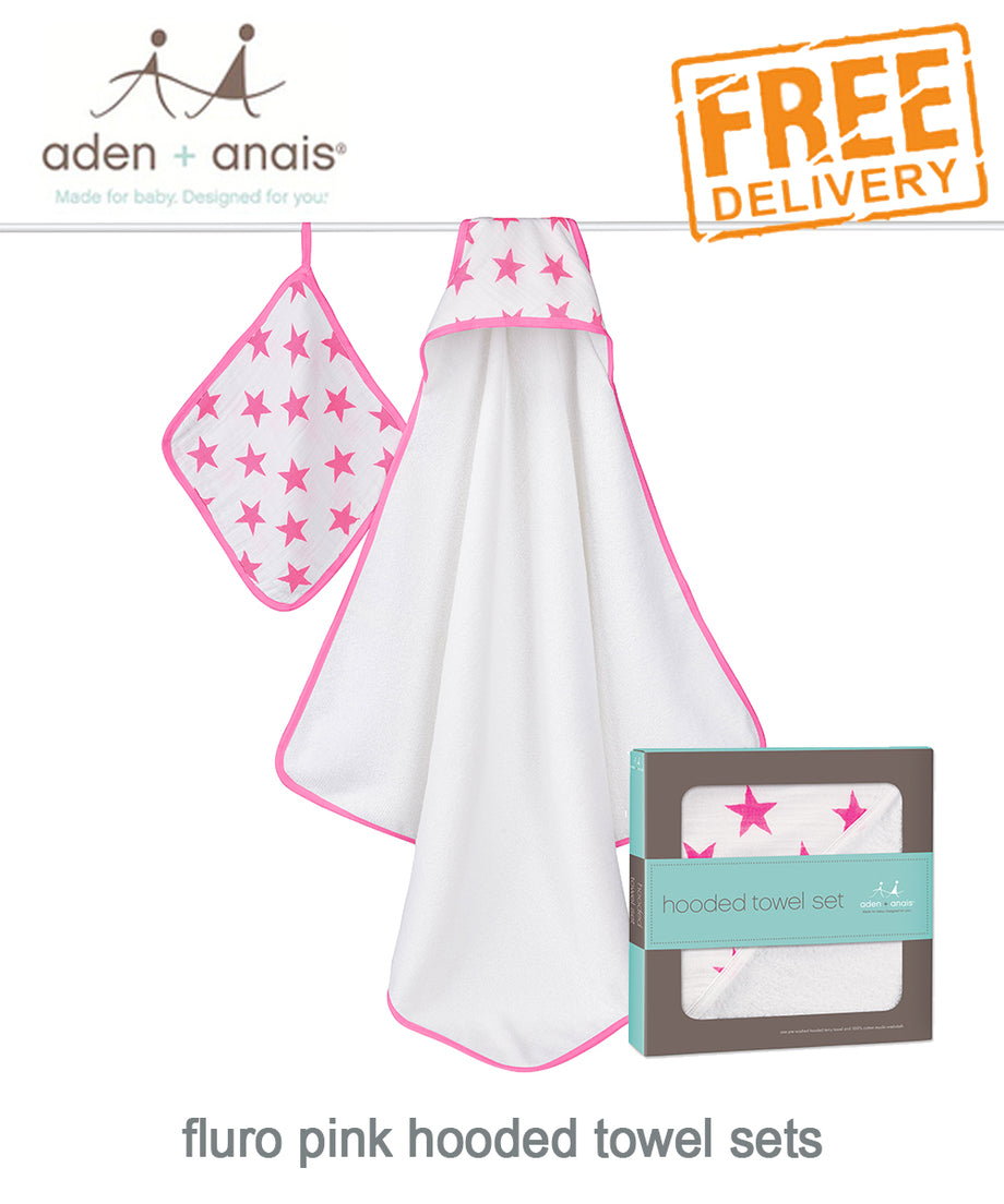 Aden + Anais Hooded Towel and Washcloth Set