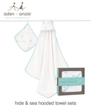 Aden + Anais Hooded Towel and Washcloth Set - Various Prints