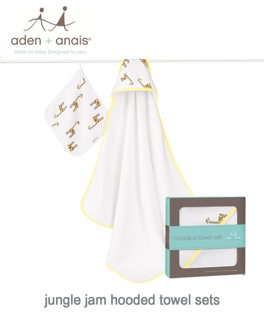 Aden + Anais Hooded Towel and Washcloth Set