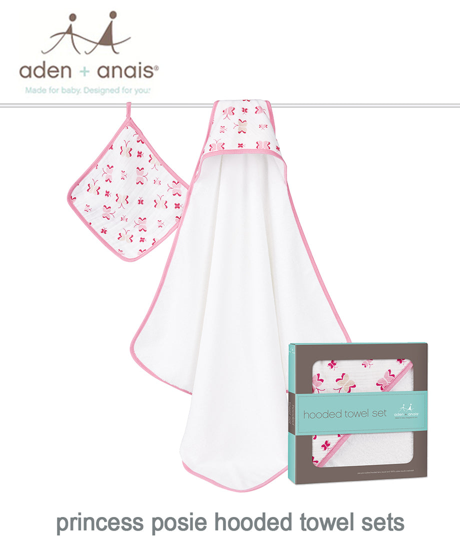 Aden + Anais Hooded Towel and Washcloth Set