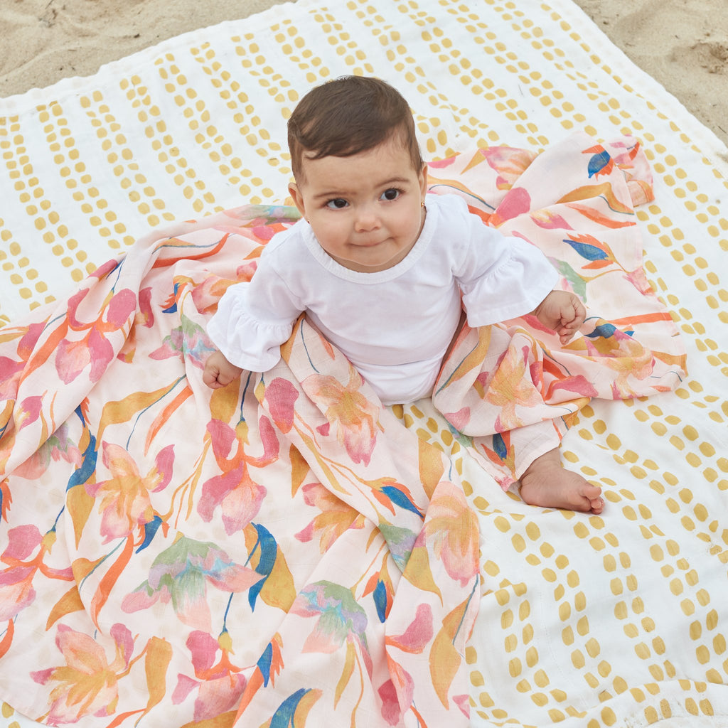 Aden Anais Bamboo Swaddles Pack marine gardens – Swaddle Shop
