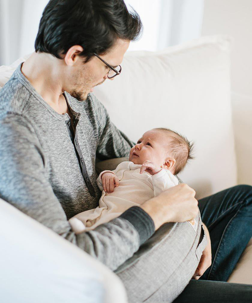 ergobaby Natural Curve Nursing Pillow - Heathered Grey