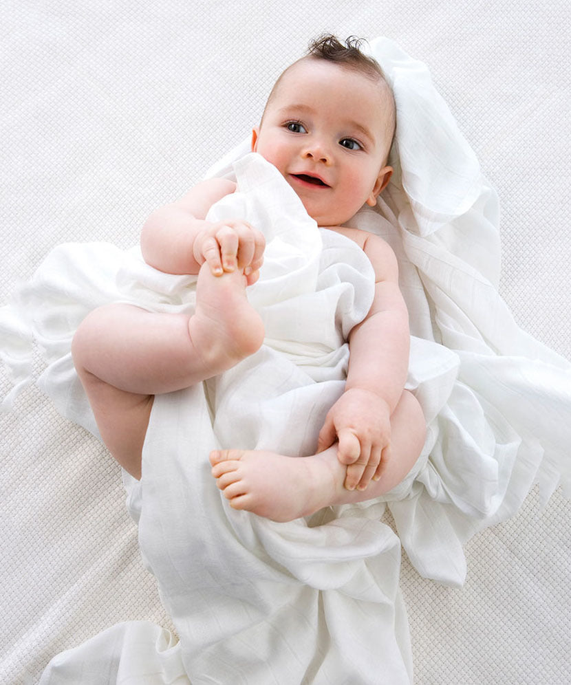 Little Bamboo Muslin Wrap 3 Pack - Natural