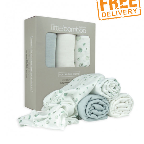 Little Bamboo Muslin Wrap 3 Pack Whisper Swaddle Shop