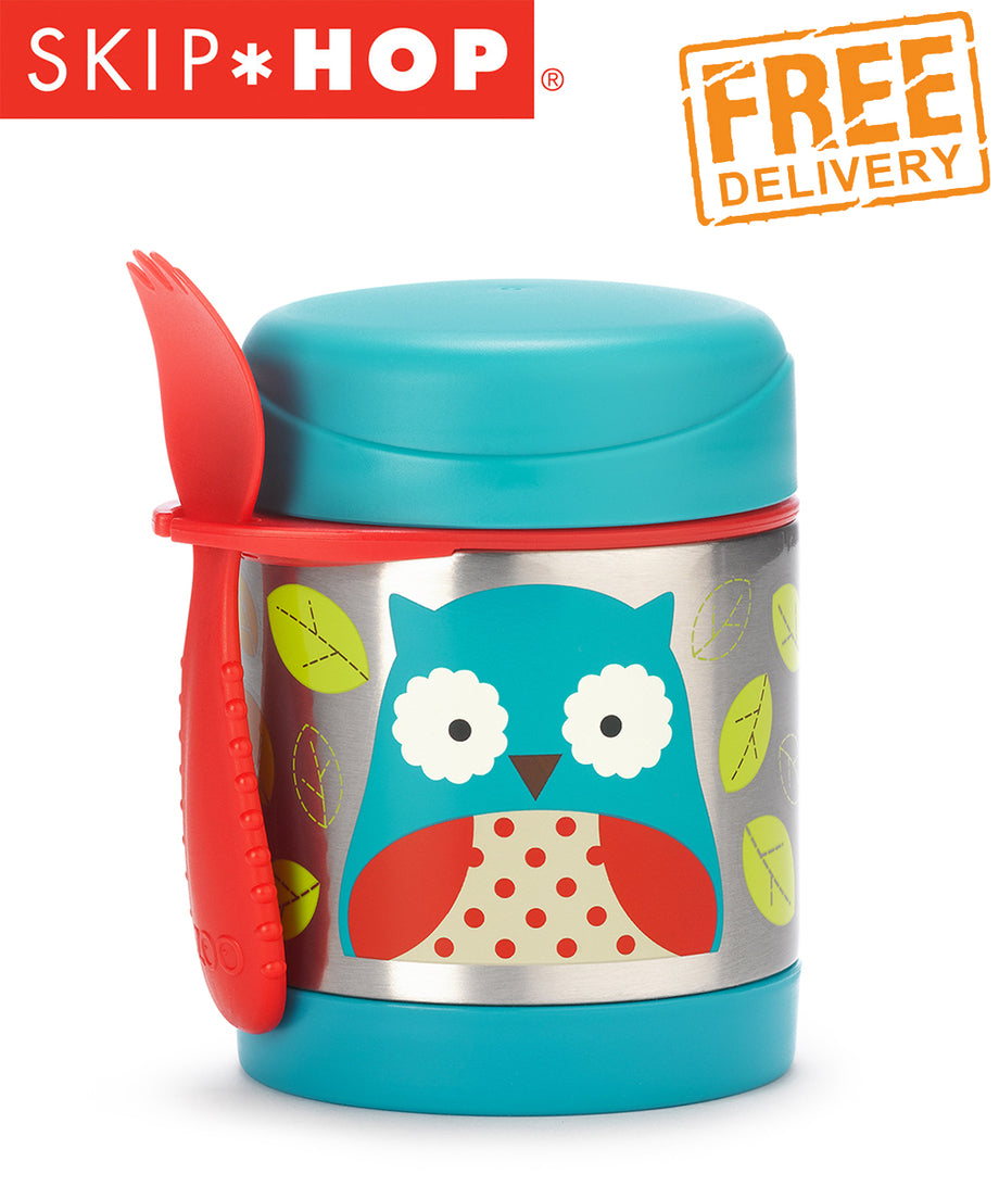 Skip Hop Zoo Insulated Food Jar + Spork - Various Designs