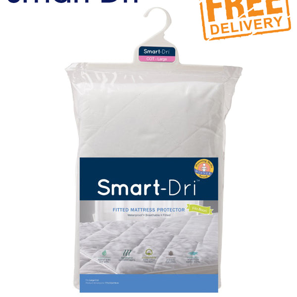 Smart-Dri Waterproof Mattress Protector Cot Large – SWADDLE SHOP