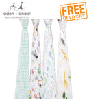 Aden + Anais Classic Swaddles 4 Pack - Around the World