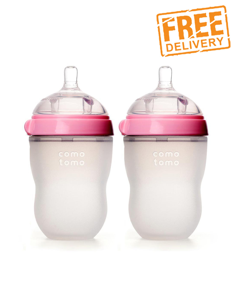 Comotomo Natural Silicone Baby Bottle 250ml 2 Pack