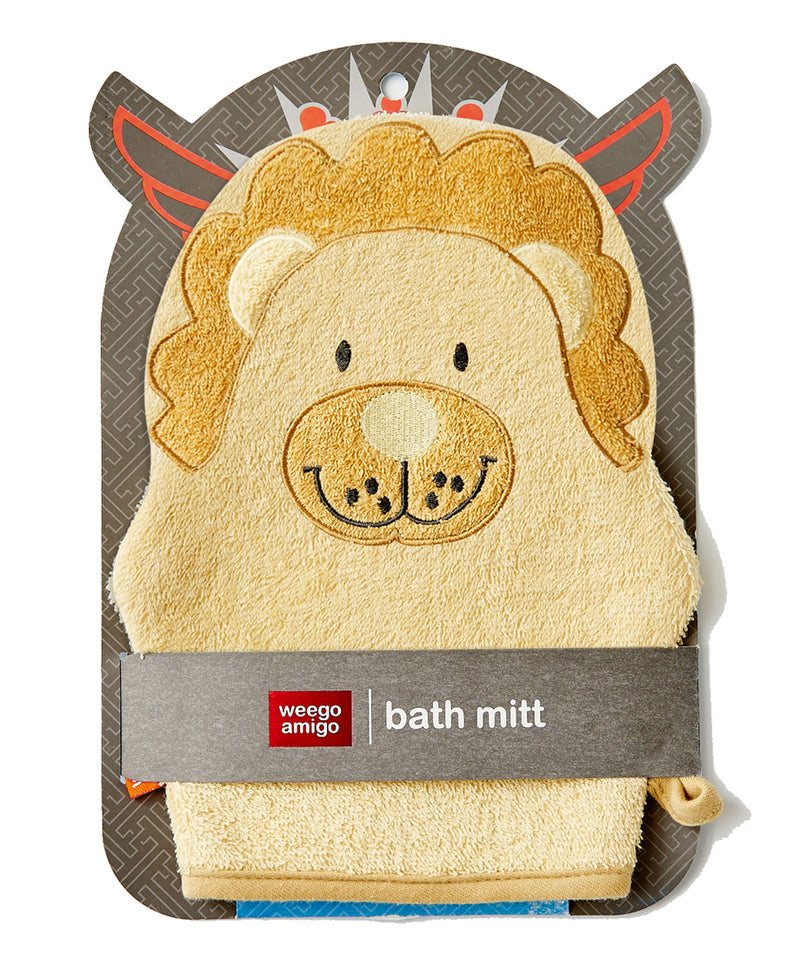 Weegoamigo Bath Mitt and Hooded Towel - Lion