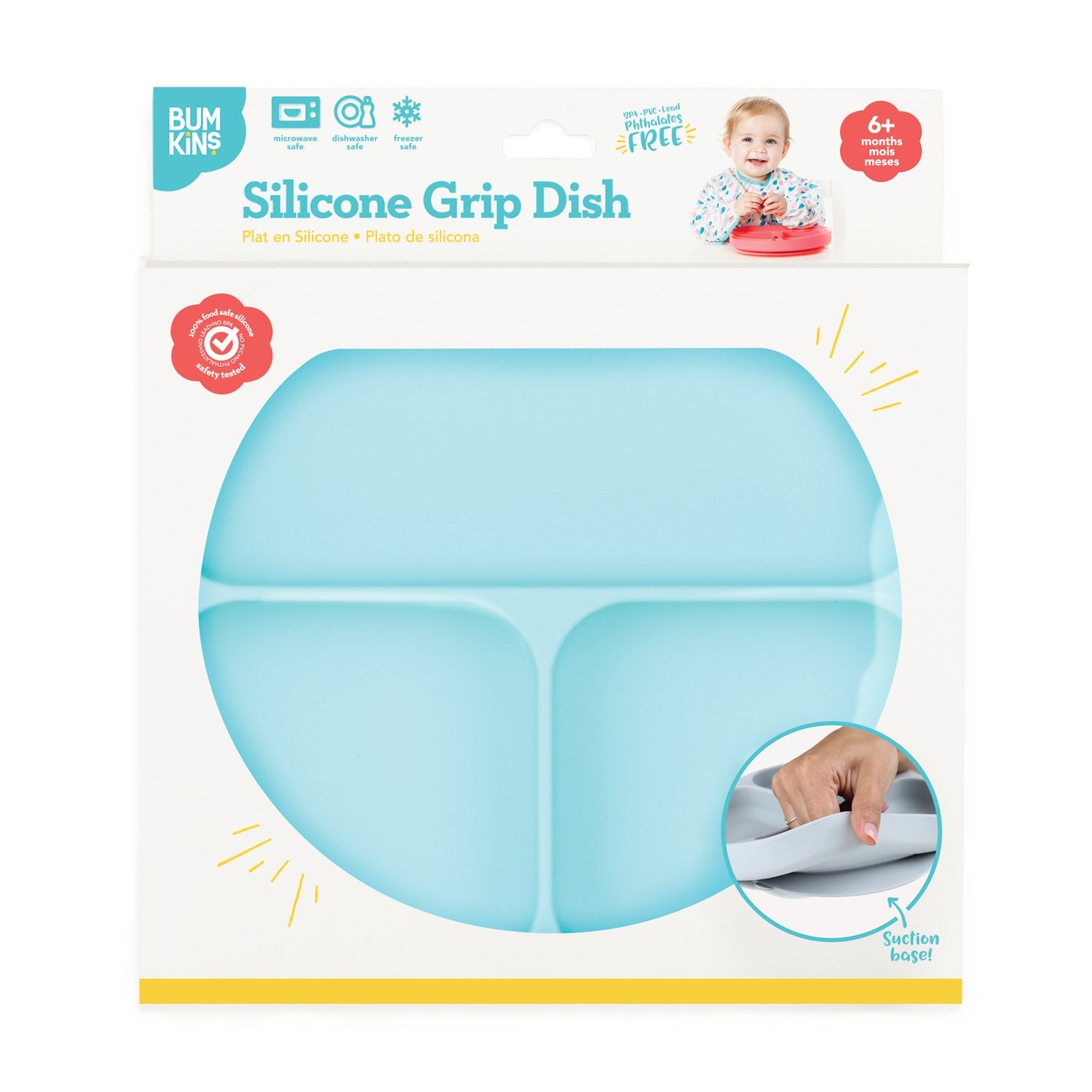 Bumkins Silicone Grip Dish + Chewtensils® Set - Various Colours