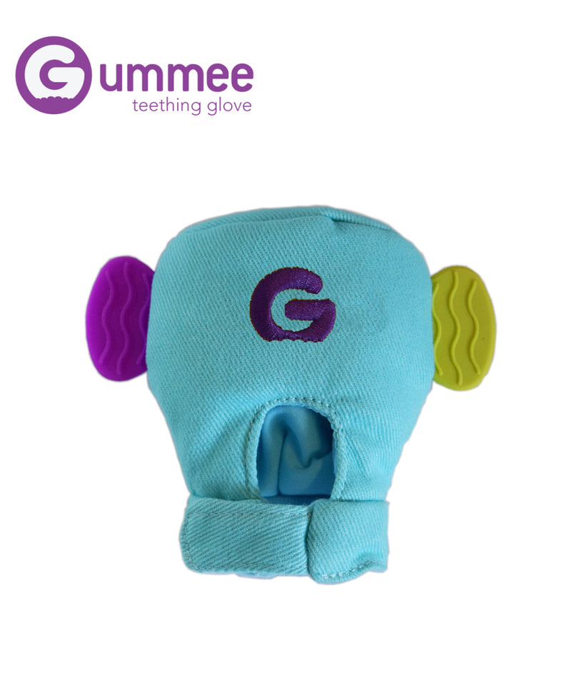 Gummee Glove Teether Mitten - Turquoise