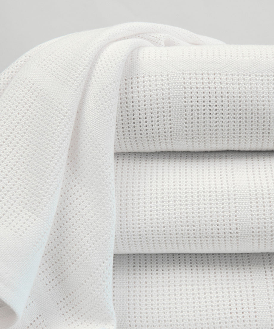 Little Bamboo Bassinet/Cradle Airflow Cellular Blanket