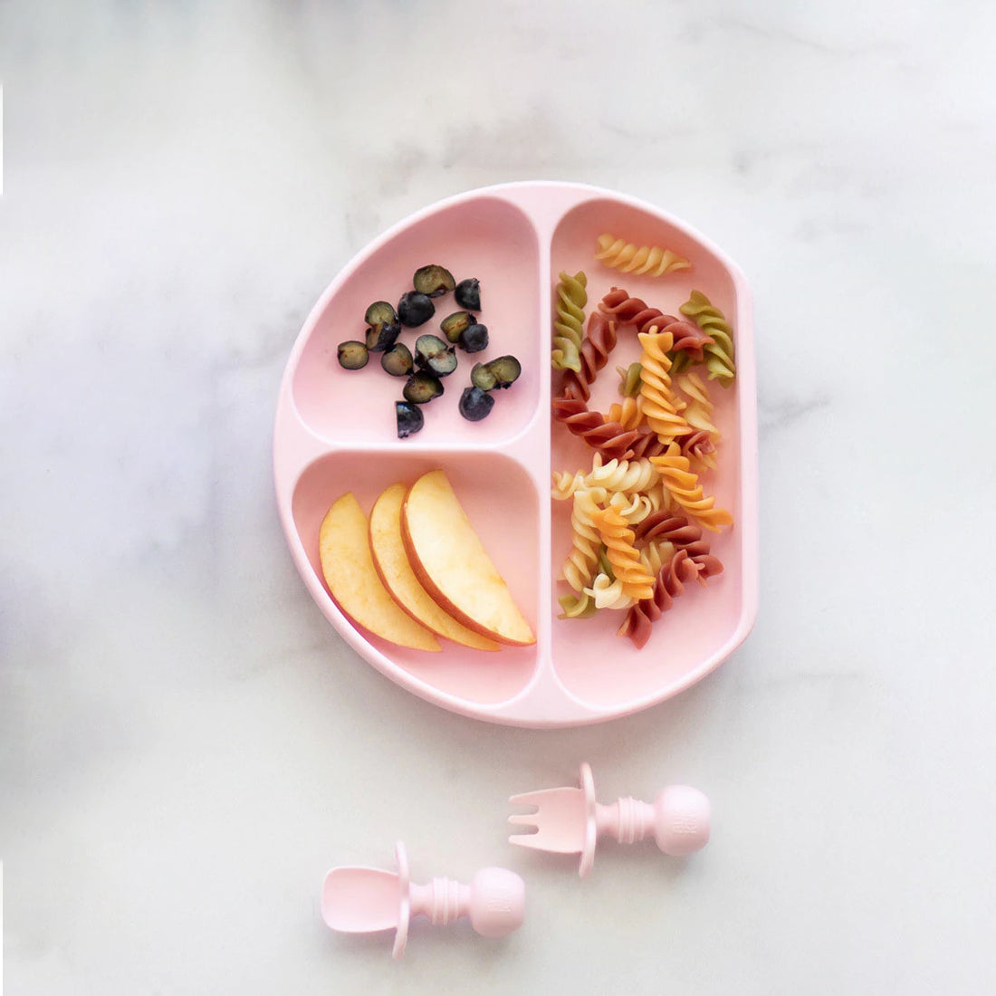 Bumkins Silicone Grip Dish + Chewtensils® Set - Various Colours