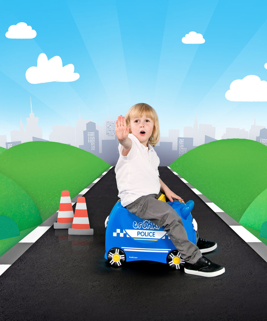 Trunki Ride-On Suitcase - Percy Police Car