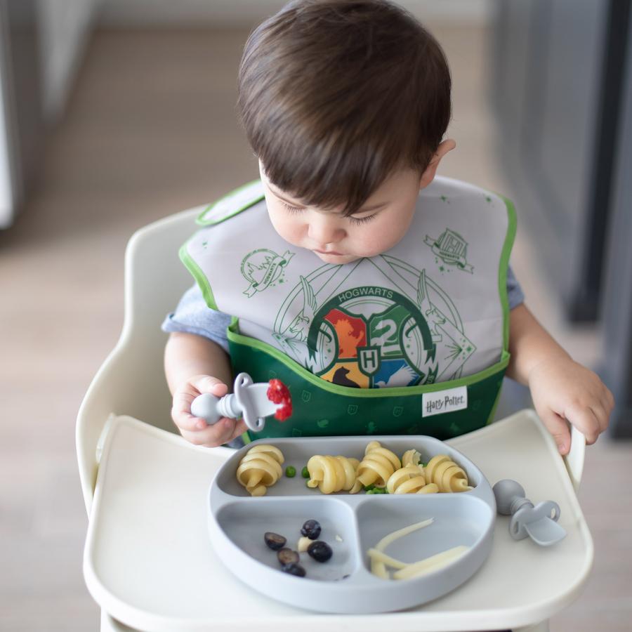Bumkins Silicone Grip Dish + Chewtensils® Set - Various Colours